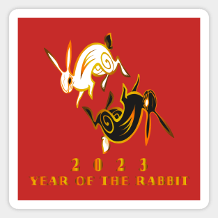 2023 ying yang year of the rabbit (chinese new year) Magnet